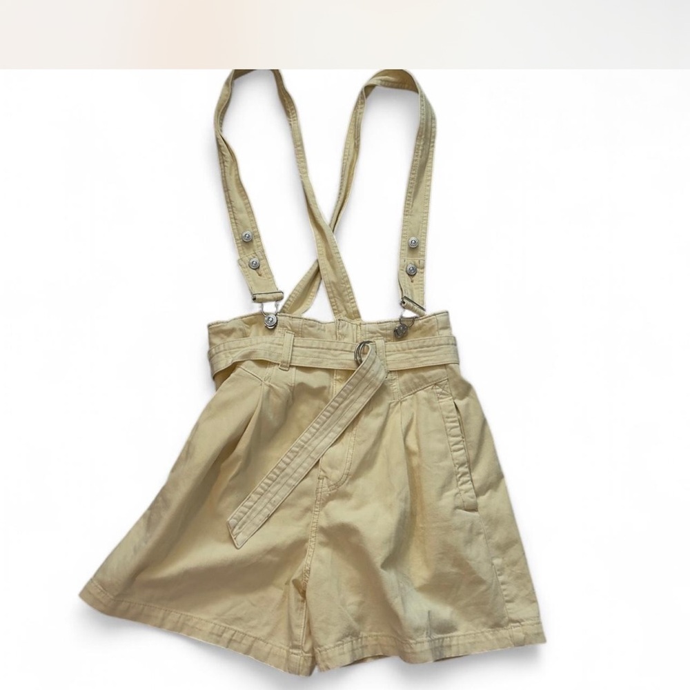 We The Free free people yellow overall suspenders shorts - Picture 5 of 8